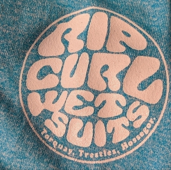 SALE 4/$25 RIPCURL zip front UV rash gard, xs - Picture 8 of 10